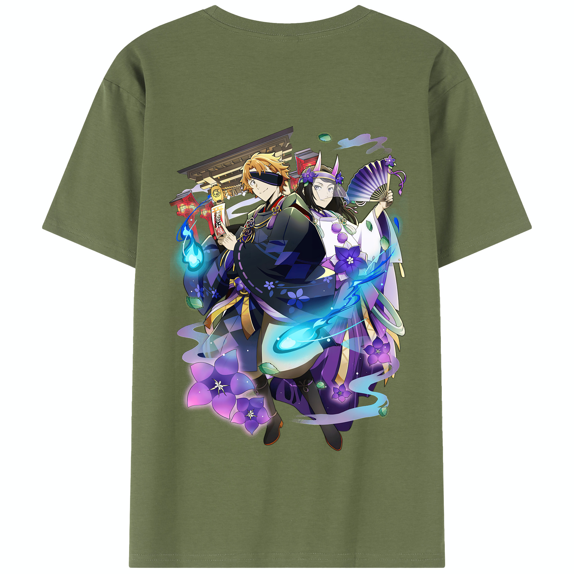 （画像用） 文豪ストレイドッグス Bungo Stray Dogs 綿100％半袖Tシャツ（背面プリント）